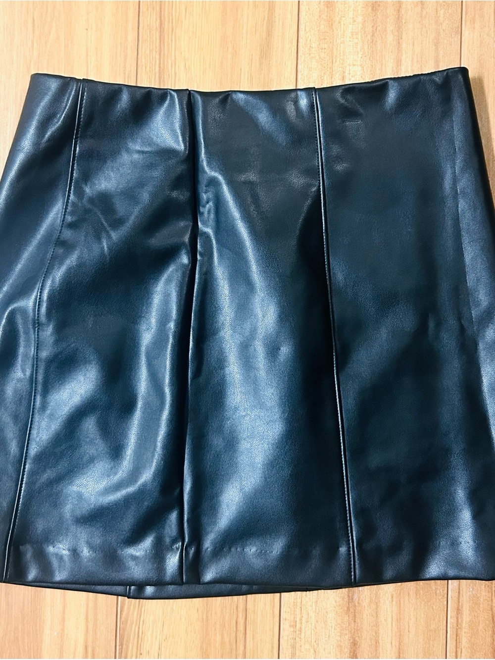 Abercrombie & Fitch Black Faux Leather Mini Skirt
